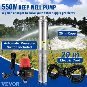 Pompa submersibila VEVOR 3 550W, debit 50Lmin, inaltime de pompare 89m - Img 2