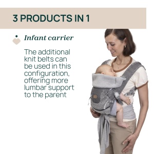 Port-bebe Chicco Airy Hip Fit, 3-in-1, 0-15 kg, Material 3D Flyknit - Img 3