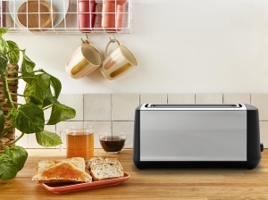 Prajitor de paine Moulinex subito 4, 2 fante lungi, 1700 W, mod Eco, termostat 7 pozitii, LS342D10 de centrare a painii, otel inoxidabil - Img 6