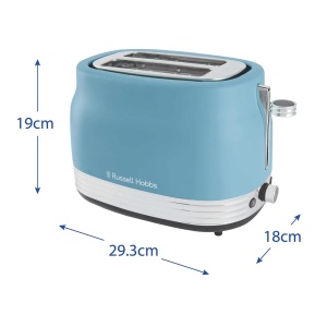 Prajitor de paine Russell Hobbs Hanley Retro 28651-56 900W Albastru 6 trepte de rumenire - Img 8