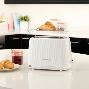 Prajitor de paine Russell Hobbs [pentru 2 felii] Eden (6 niveluri de rumenire, ridicare, dezghetare, reincalzire si oprire, sertar pentru firimituri, blat de chifle, alb) 27370-56 - Img 7