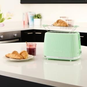 Prajitor de paine Russell Hobbs [pentru 2 felii] Eden (6 niveluri de rumenire, functie de ridicare, dezghetare, functie de reincalzire si oprire, sertar pentru firimituri, atasament pentru chifle, fistic 27374-56 - Img 4
