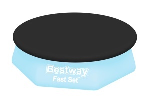 Prelata rotunda Bestway PVC O 240 cm negru pentru piscine Fast Set 244 cm