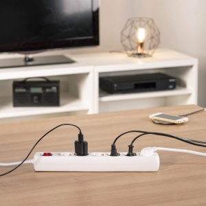 Prelungitor Hama 6 Prize Alb 5m Save Energy Schalter Protectie Suplimentara - Img 6
