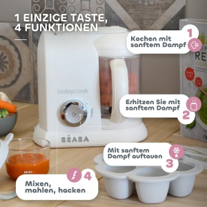 Preparare hrana bebelusi Beaba Babycook Solo 4-in-1 AlbArgintiu Capacitate XL 1100 ml - Img 3