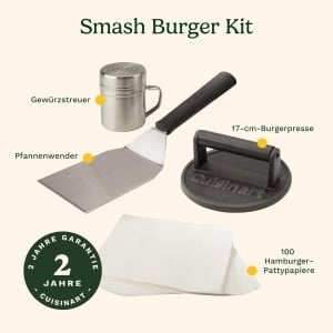 Presa de burger Cuisinart din fonta 17 cm cu spatula si hartie antiaderenta - Img 7