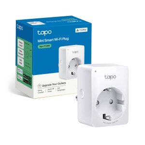 Priza inteligenta TP-Link Tapo P100M WiFi Compatibila Matter Control Vocal Alb