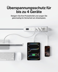 Priza multipla Belkin cu protectie la supratensiune, 4 iesiri, 525 Joule, cablu 2 m - Img 2