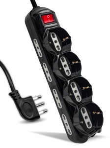 Priza multipla V-TAC, 12 locuri, 1.5 m cablu, neagra