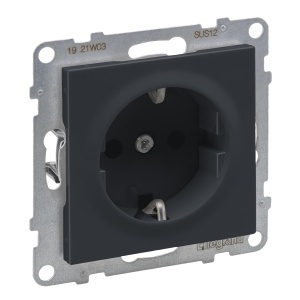 Priza Schuko Legrand SEANO cu protectie sporita, 16 A, 250 V, culoare antracit