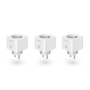 Priza Wi-Fi Hama, pachet de 3 (priza inteligenta cu Matter Smart Home, universala, priza controlata prin Wi-Fi cu aplicatie si comanda vocala, priza Smart Home ca cronometru, 3680W) - Img 1