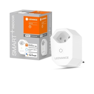 Priza Wi-Fi inteligenta LEDVANCE, priza Wifi cu contor de energie electrica pentru SMART Home, compatibila si controlabila cu Google, Alexa sau prin aplicatie, 2.4GHz, versiune pentru Elvetia/CH