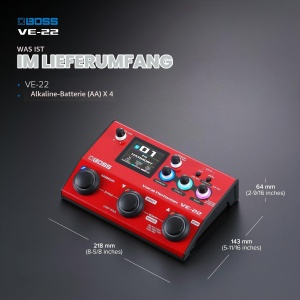 Procesor vocal BOSS VE-22 cu efecte multiple, armonii si ajustare automata a tonului - Img 6