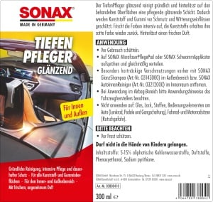 Produs de curatare SONAX TiefenPfleger Glanz 300 ml pentru plastic si cauciuc - Img 2
