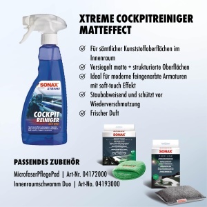 Produs de curatare SONAX XTREME CockpitReiniger Matteffect 500 ml - Img 3