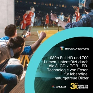 Proiector portabil Epson Lifestudio Pop EF-61W Full HD Sunet Bose Google TV Alb - Img 7