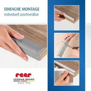 Protectie pentru margini Reer Kantenschutz Soft 2x1m gri spuma moale si rezistenta - Img 7