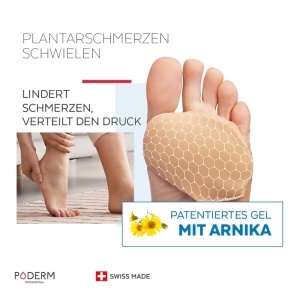 Protectie pentru talpa piciorului Poderm Ballenpolster, cu gel brevetat cu arnica, reutilizabil, 2 bucati - Img 2