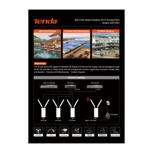 Punct de Acces Exterior Tenda OAP1200 PoE, 1167 Mbits, IP65 - Img 9