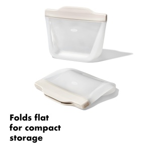 Punga reutilizabila din silicon OXO Good Grips - Husa Snack Stand Up 335ml - Ovaz - Img 7