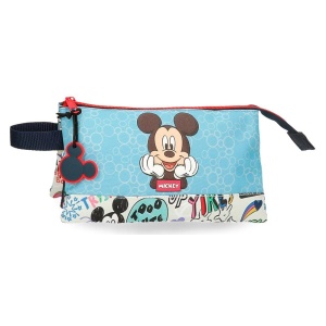Punguta pentru birou Mickey Be Cool, 3 compartimente, albastra, 22x12x5 cm - Img 1