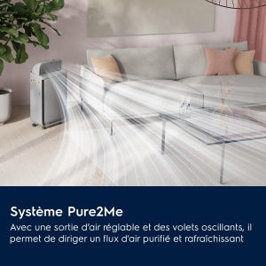Purificator de aer Electrolux Pure Multi 700 EPU72571UG, 73 mp, HEPA, Functie ventilator, Gri deschis - Img 4