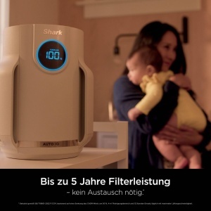 Purificator de aer Shark NeverChange HP072EU, 23 m, HEPA, compact, culoare Dove - Img 6