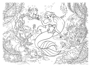 Puzzle dublu Lisciani Disney Arielle, 108 piese, 50 x 35 cm, pentru copii de la 6 ani - Img 3