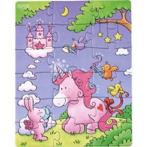 Puzzle-uri HABA Einhorn Glitzergluck 3 Piese cu 12, 15 si 18 Elemente Ideal pentru Copii 3 - Img 5