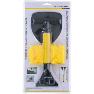 Racitor de gheata auto Dunlop cu perie, maner telescopic 32-49 cm, 2 lavete microfibra - Img 2