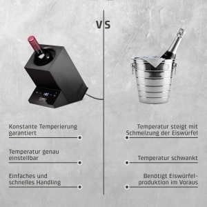 Racitor de vin CASO WineCase One Negru - Temperatura 5-18C, Design elegant, Capacitate pentru sticle cu 9 cm - Img 6
