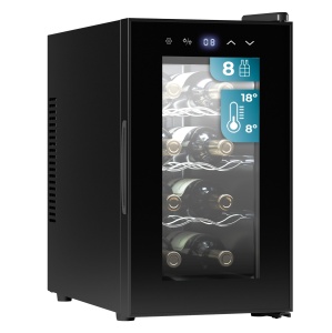 Racitor de vinuri Cecotec Bolero Grandsommelier 830, 8 sticle, control tactil, LED