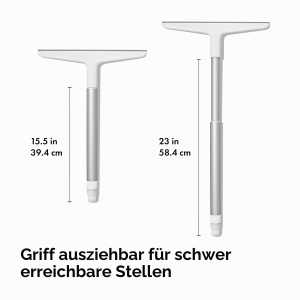 Racleta OXO Good Grips cu maner din aluminiu extensibil, 39.4-58.4 cm, silicon - Img 3