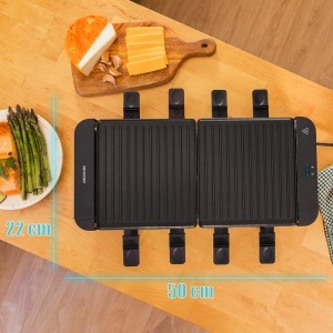Raclette Cecotec CheeseGrill 16000, 1400 W, 8 persoane, inox negru - Img 3