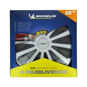 Radacape MICHELIN Box 4, 15, ABS bicolor, cu sistem de siguranta nocturna - Img 3