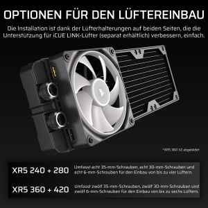 Radiator CORSAIR Hydro X Serie XR5 V2 420mm, 3 x 140mm, Negru - Img 3