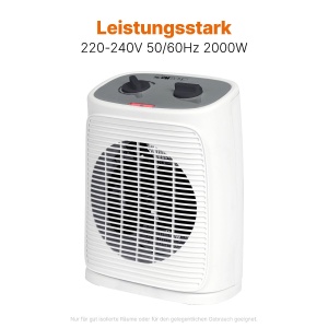 Radiator electric Clatronic HL 3800, 2000W, oscilant, cu ventilator - Img 7
