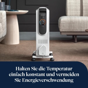 Radiator electric DeLonghi Dragon EasyTronic TRD51025, 2500W, 12 temperaturi, alb - Img 5