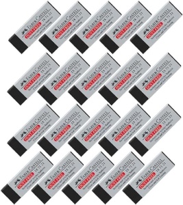 Radiera Faber-Castell Dust-Free, 20 bucati, negru, PVC-free - Img 1
