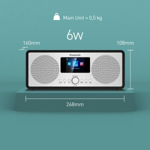 Radio digital Panasonic RF-D40EG-K cu Bluetooth, 6W, LCD 2.4 inch, Negru - Img 8