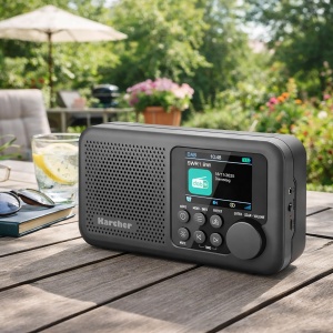 Radio portabil Karcher DAB 2415 cu Bluetooth, acumulator 2200 mAh, compact - Img 4