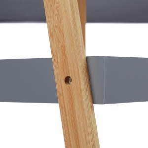 Raft de baie din bambus Relaxdays, 4 rafturi, gri, 98 x 36 x 34,5 cm - Img 7