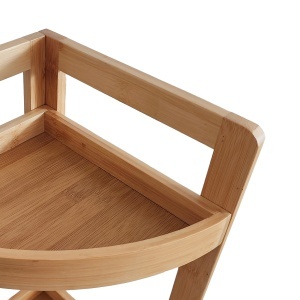 Raft de colt din bambus Relaxdays, 4 rafturi, 105.5x23x23 cm, ideal pentru baie si bucatarie - Img 6