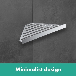 Raft de dus hansgrohe AddStoris, metal, crom, montare pe colt - Img 2