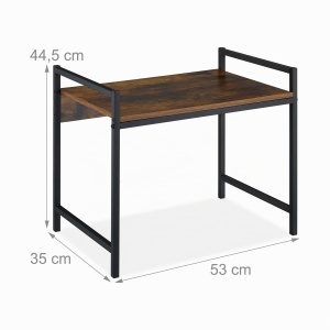 Raft pentru microunde Relaxdays, metal si MDF, stabil, 40 x 53 x 33 cm - Img 4