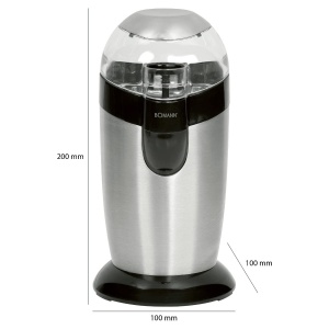 Rasnita electrica de cafea Bomann | Cutit de impact din otel inoxidabil | Capacitate 40 grame | Protectia aromei | Motor de 120 wati | Recipiente pentru fasole din otel inoxidabil | KSW 445 CB inox - Img 7