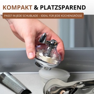 Rasnita pentru nucsoara Westmark 69572260 ArgintiuTransparent Mecanism din inox - Img 9