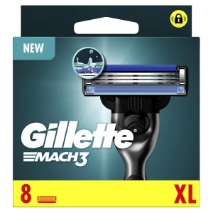 Rasoir cu 3 lame Gillette Mach3, set 10 cartuse, pentru barbat