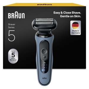Rasoir electric Braun Series 5, 52-A1000s, albastru, 50 min autonomie