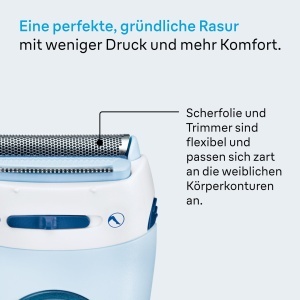 Rasoir electric Braun Silk-epil LS5160, 3-in-1, albastru, pentru utilizare umeda si uscata - Img 5